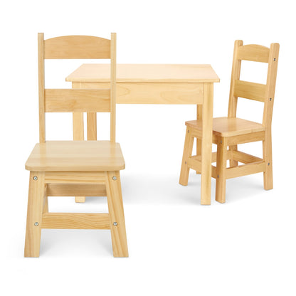 Wooden Table & Chairs - Natural