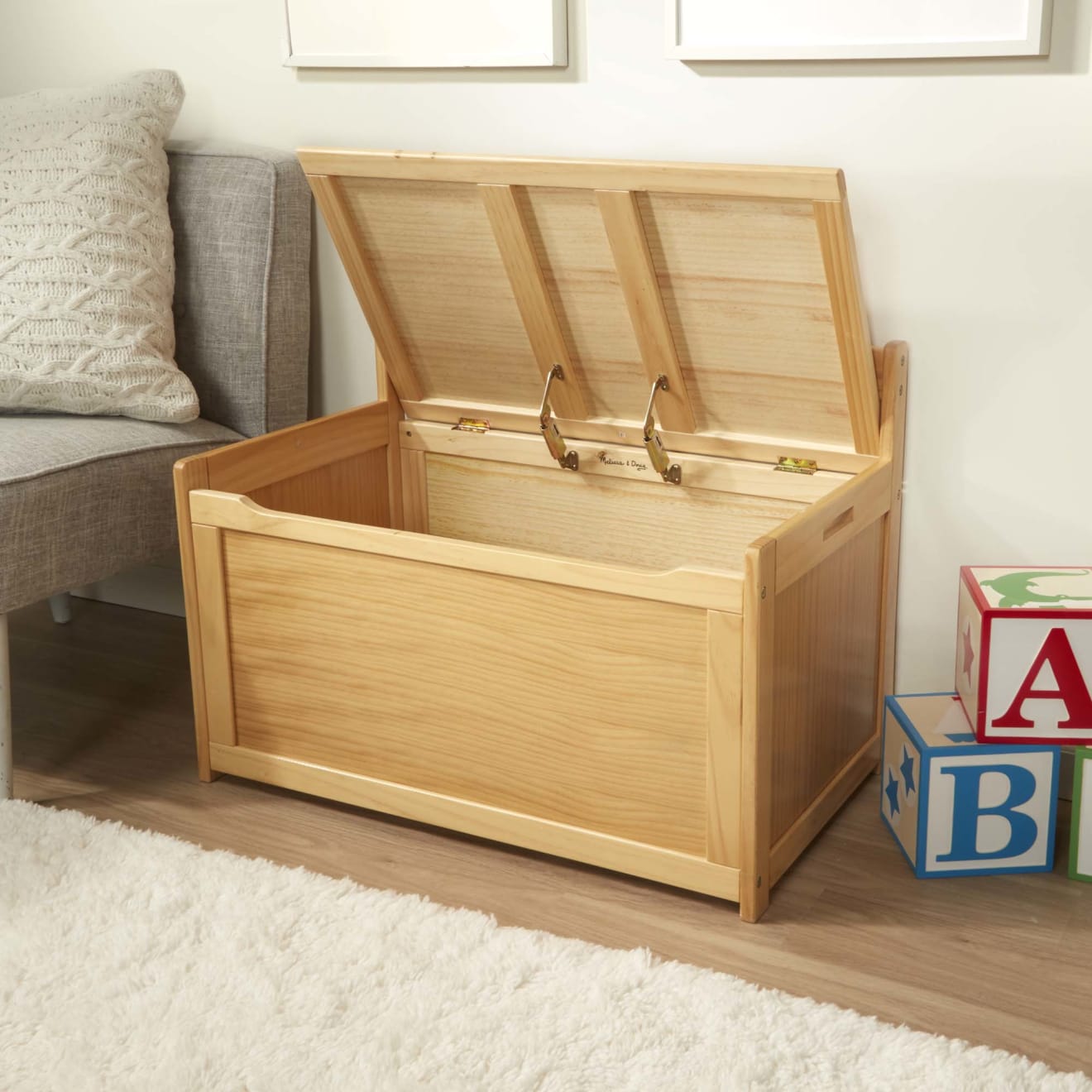 Wooden Toy Chest (Honey)